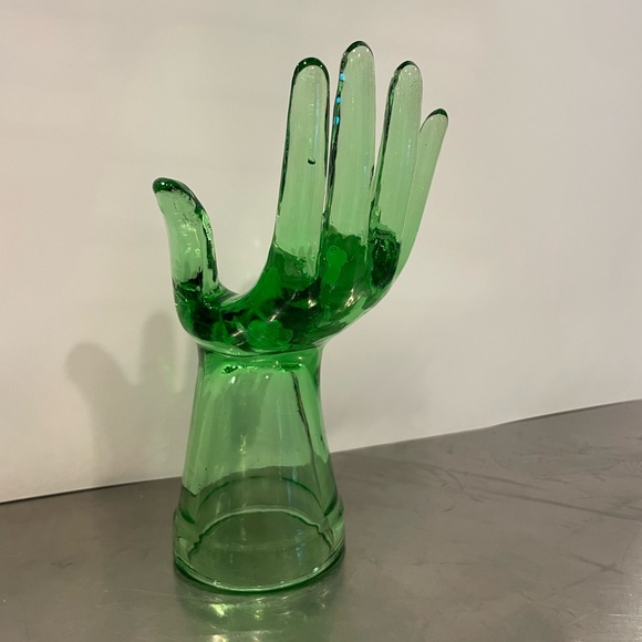 Green glass ring tree - Picture 7 of 9